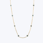 Textile Necklace (36") in London Blue Topaz