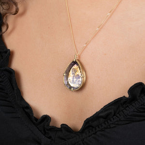 One of a Kind Ametrine Mushroom Scene Necklace - hover