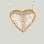 One of a Kind Rutilated Quartz Heart Necklace