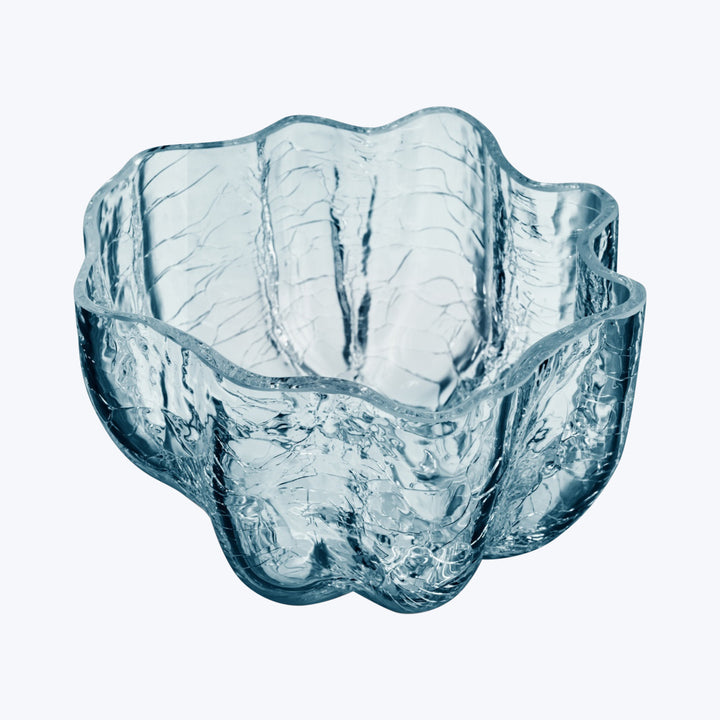 Crackle Bowl/Votive Blue