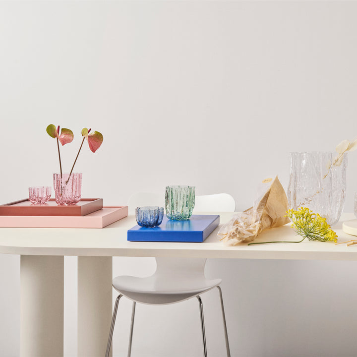 Crackle Bowl/Votive Blue