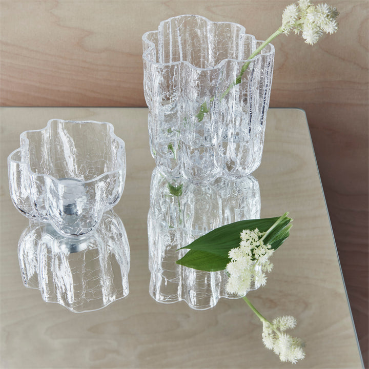 Crackle Bowl/Votive Clear