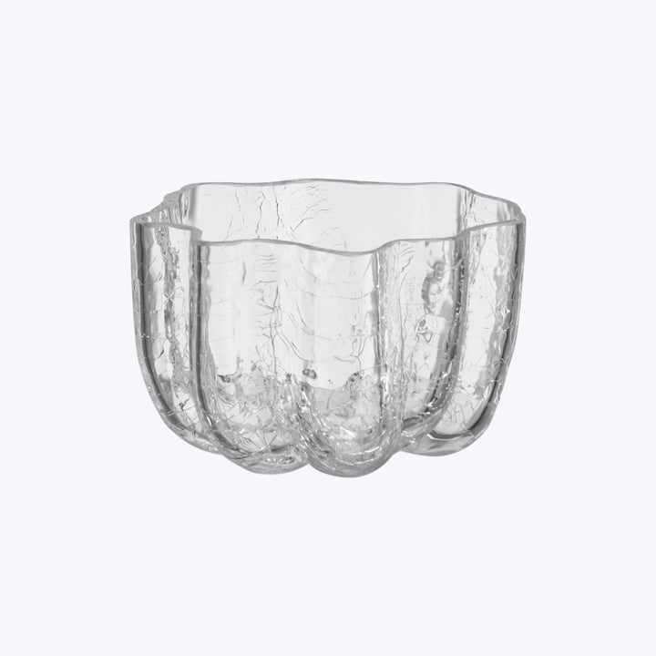 Crackle Bowl/Votive Clear