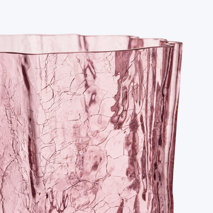 Crackle Vase Solid Pink / Tall