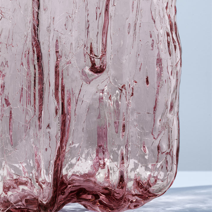 Crackle Vase Solid Pink / Tall