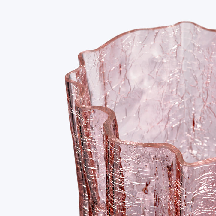 Crackle Vase Solid Pink / Tall