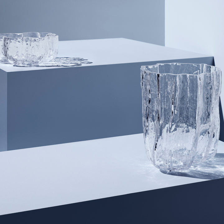 Crackle Vase Solid Clear / Tall