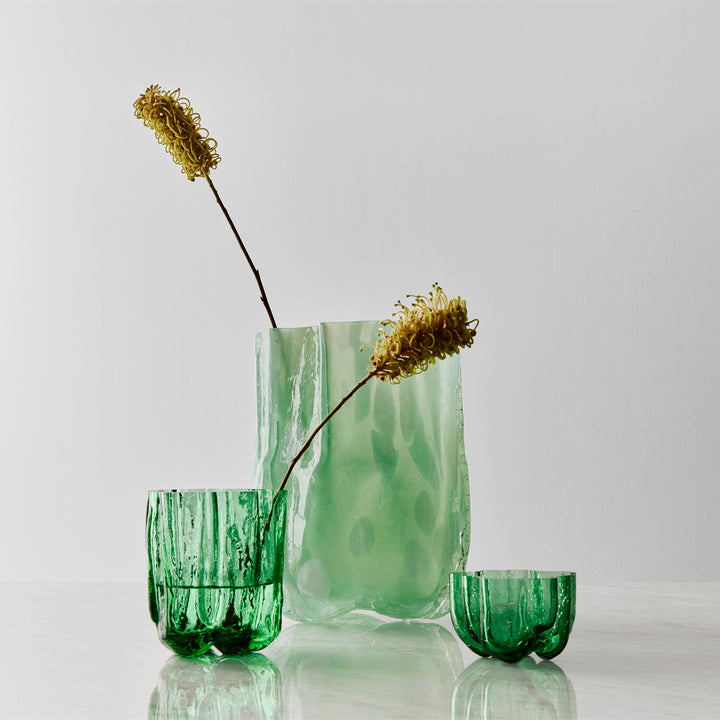 Crackle Vase Jade / Tall