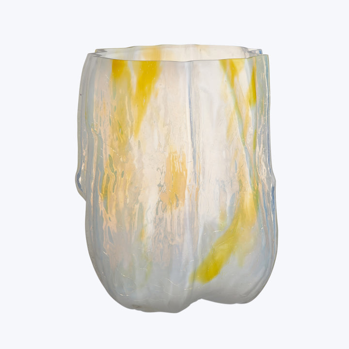 Crackle Vase Lemon Sorbet / Tall