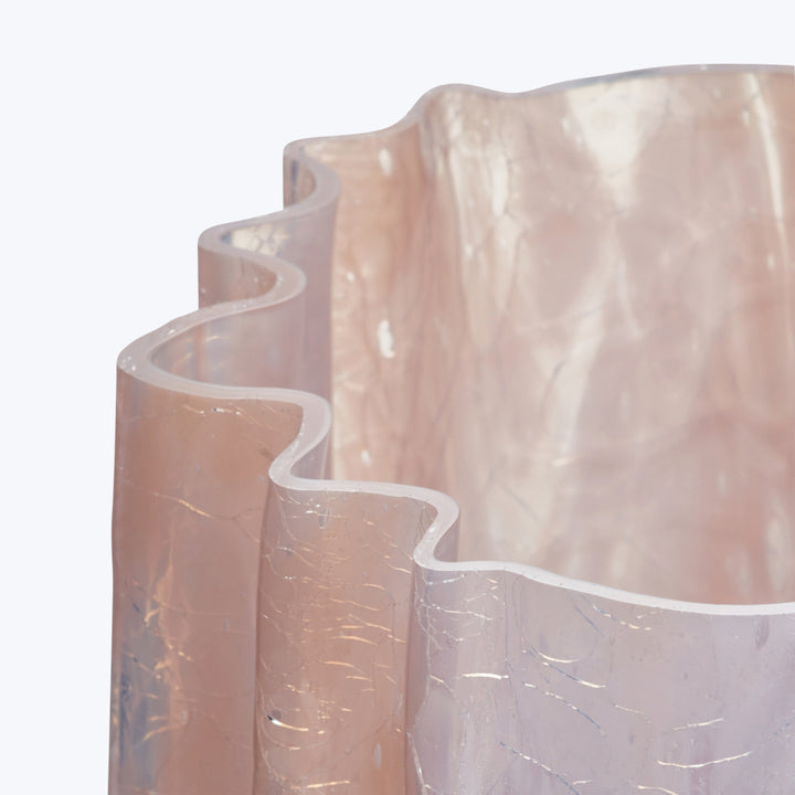 Crackle Vase Pink Pearl / Tall