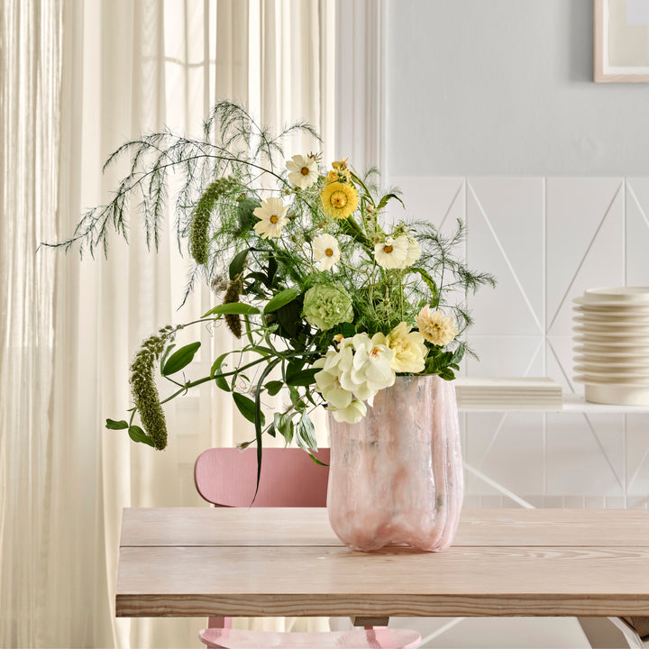 Crackle Vase Pink Pearl / Tall