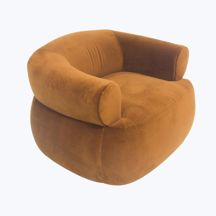 Great Jones Swivel Chair Cannes Velvet, Topaz