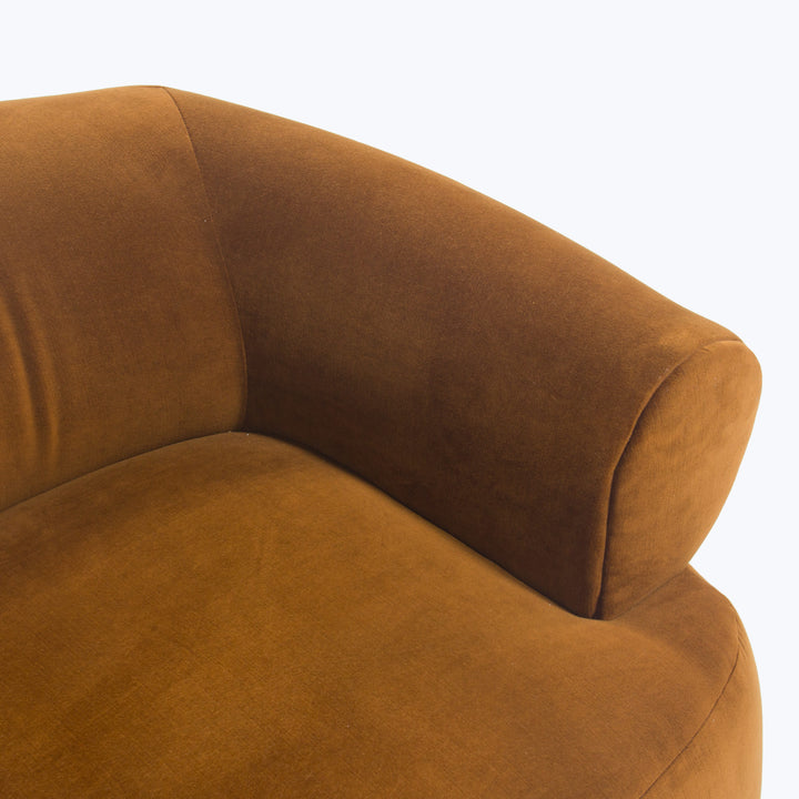 Great Jones Swivel Chair Cannes Velvet, Topaz