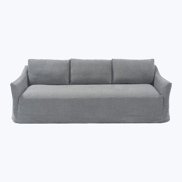 Delilah Slipped Sofa Stonewash Linen, Zinc