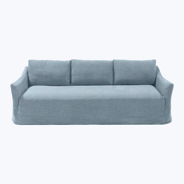 Delilah Slipped Sofa Montrose Linen, Blue