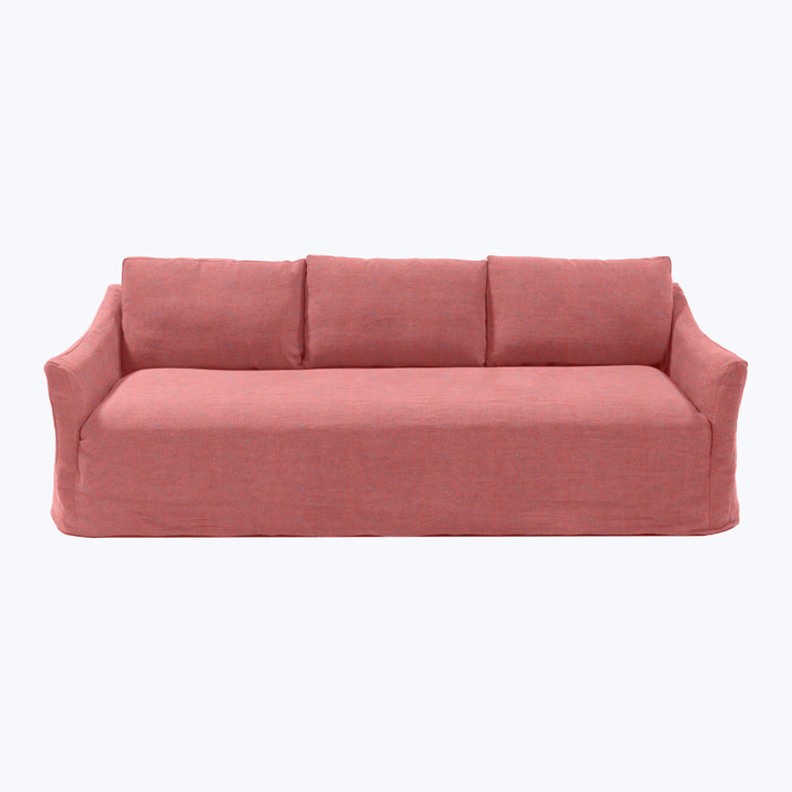 Delilah Slipped Sofa Montrose Linen, Coral