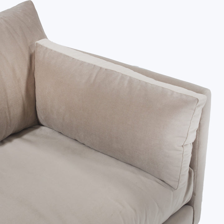 Mercer Sofa Como Velvet, Asphalt