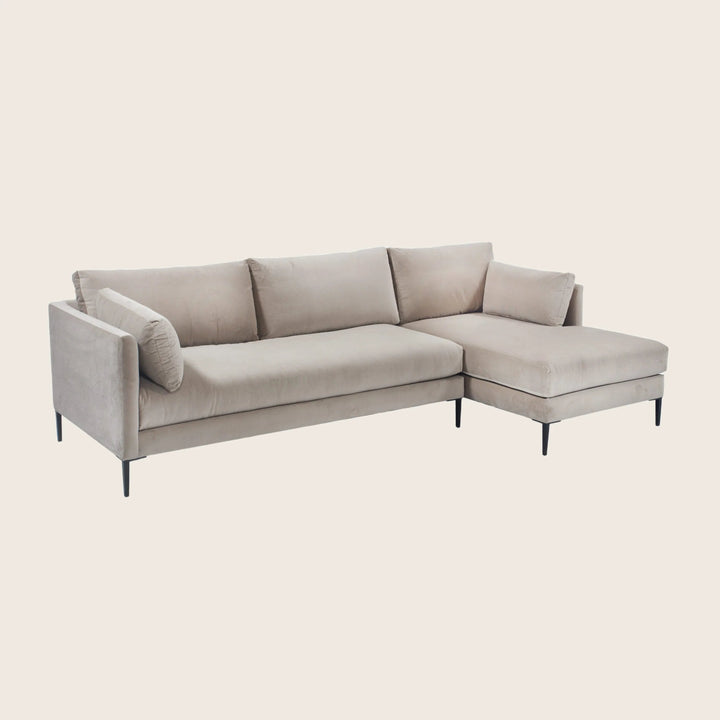 Mercer Sectional Right Facing / Como Velvet, Asphalt
