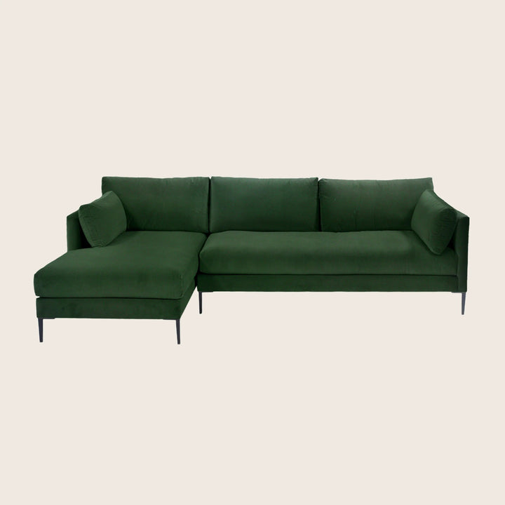 Mercer Sectional Right Facing / Como, Velvet / Forrest