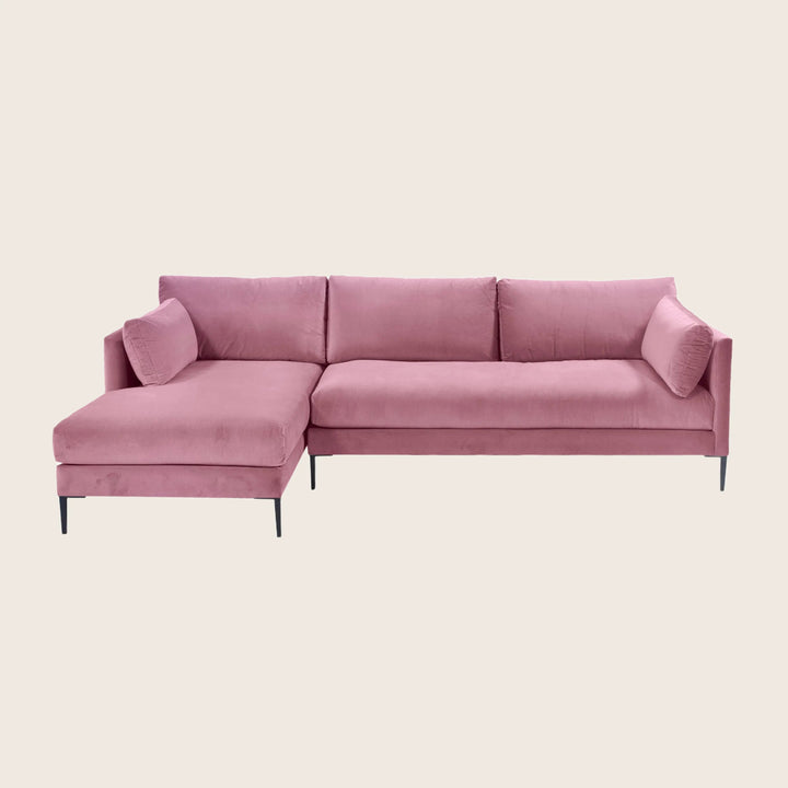 Mercer Sectional Right Facing / Como, Velvet / Orchid