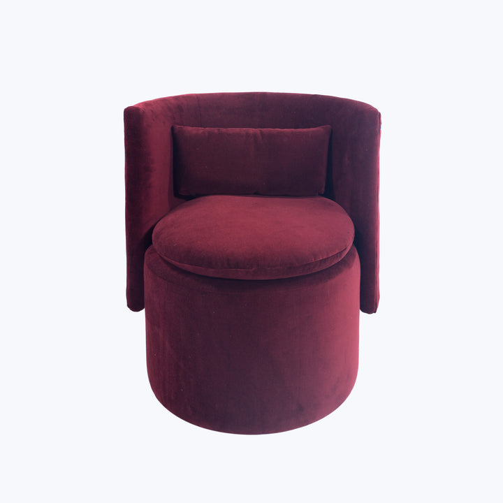 Celeste Swivel Chair Cannes Velvet, Cayenne