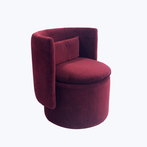 Celeste Swivel Chair Cannes Velvet, Cayenne - hover