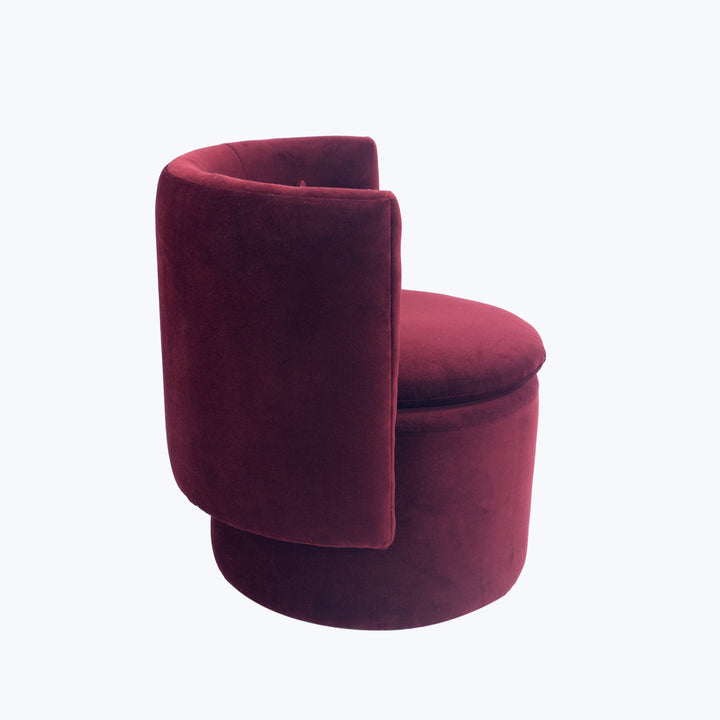 Celeste Swivel Chair Cannes Velvet, Cayenne