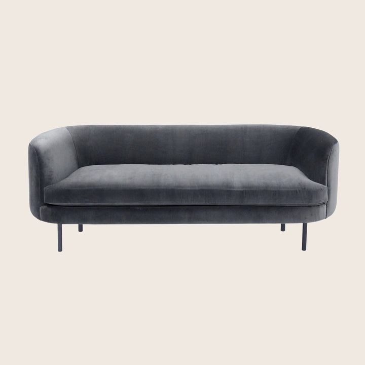 Desiree Sofa Como Velvet, Dark Gray