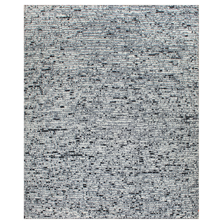 Grey Textured Wool Rug - 10'4" x 12'11"