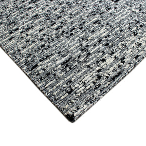 Grey Textured Wool Rug - 10'4" x 12'11" - hover