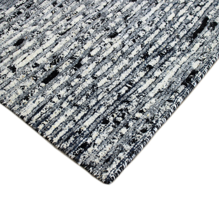 Grey Textured Wool Rug - 10'4" x 12'11"