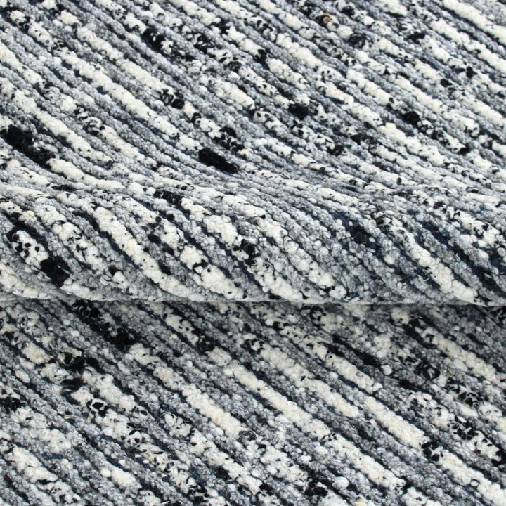 Grey Textured Wool Rug - 10'4" x 12'11"