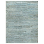 Blue Contemporary Wool Rug - 8'11" x 11'1"