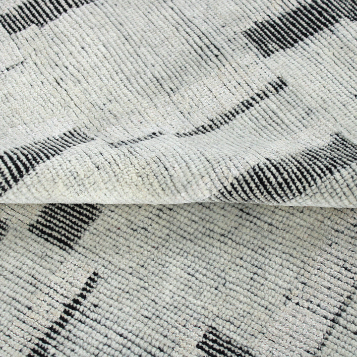Charcoal Contemporary Wool Rug - 9'1" x 12'