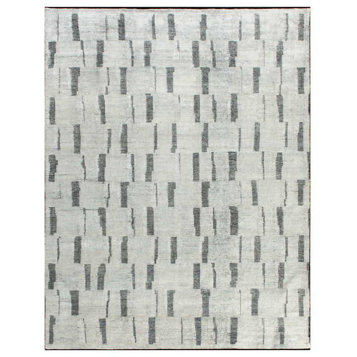 Charcoal Contemporary Wool Rug - 9'1" x 12'