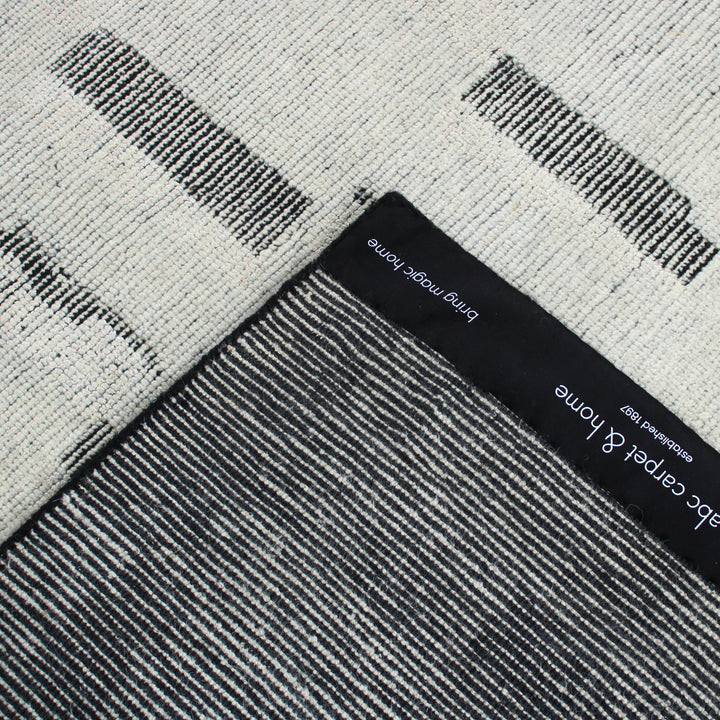 Charcoal Contemporary Wool Rug - 9'1" x 12'