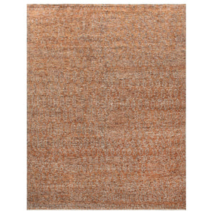 Orange Textured Wool Rug - 10' x 12'9"