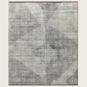 Grey Contemporary Wool Rug - 8'1" x 9'8"