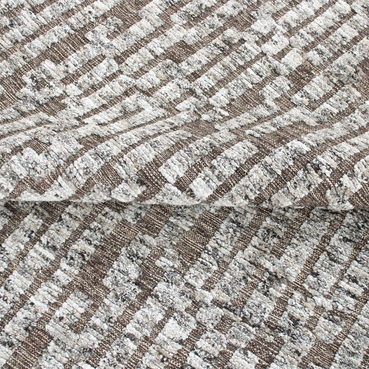 Grey Transitional Wool Rug - 9'1" x 12'