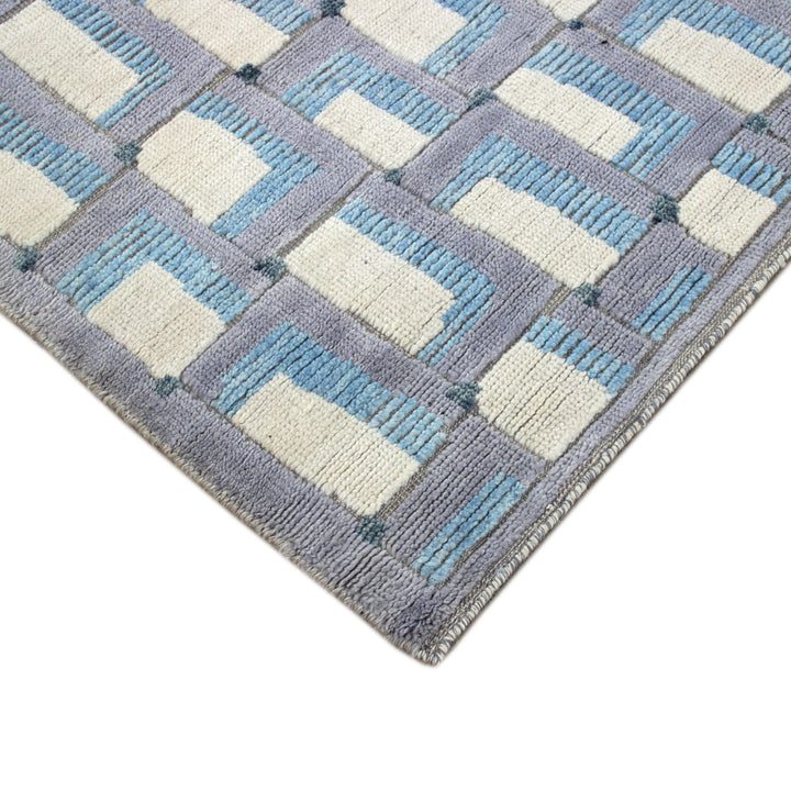 Blue Transitional Wool Rug - 8'1" x 10'