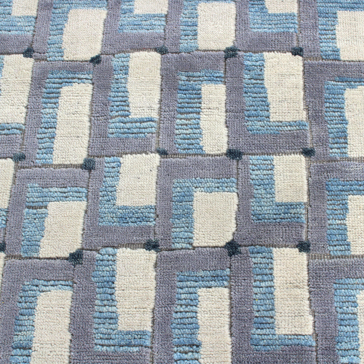 Blue Transitional Wool Rug - 8'1" x 10'