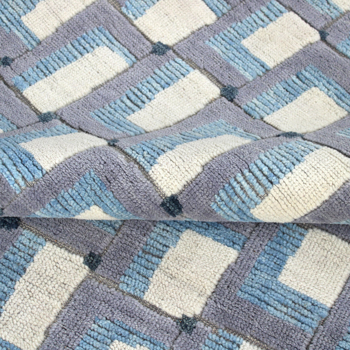 Blue Transitional Wool Rug - 8'1" x 10'