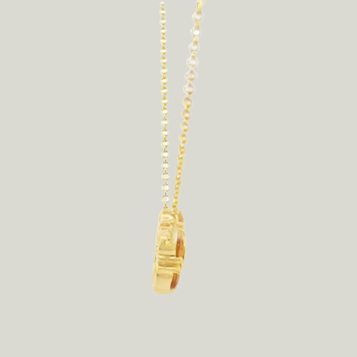 Image for 18KYG Citrine, Blue Topaz Flower Pendant