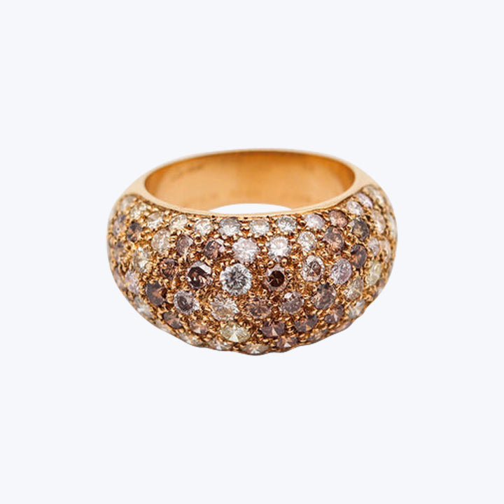 Cartier Paris 18KYG Diamond Sauvage Cocktail Ring; D: 3.22 cts.