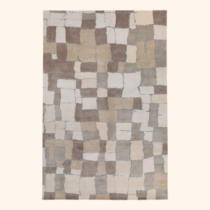 Teal Contemporary Silk Metal Blend Rug 6' x 9'