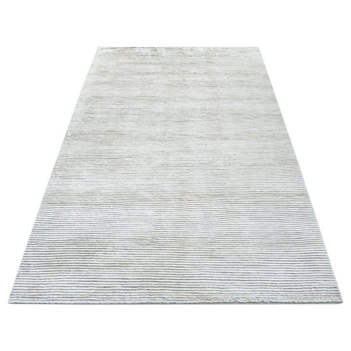 Silver Solid Cashmere & Merino Blend Rug - 6' x 9'