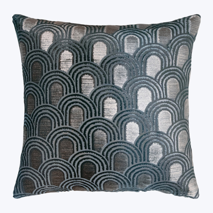 Endless Velvet Pillow Gunmetal 18" x 18"