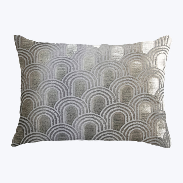 Endless Velvet Lumbar Pillow Nickel 14" x 20"