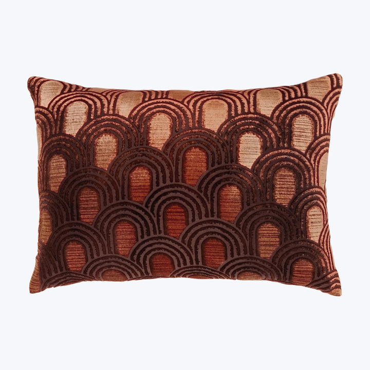 Endless Velvet Lumbar Pillow Paprika 14" x 20"
