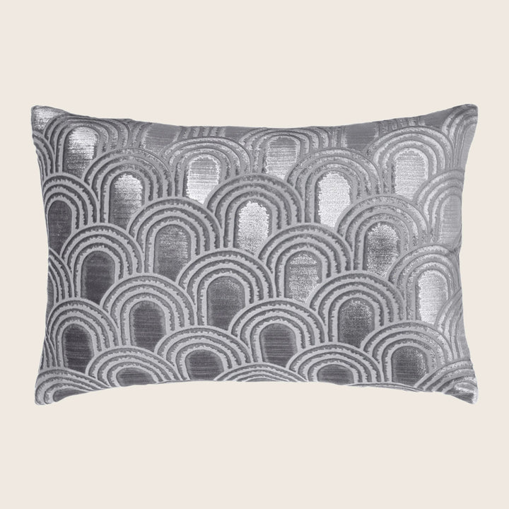 Endless Velvet Lumbar Pillow Silver 14" x 20"